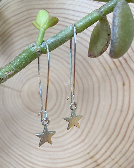 star silver earrings