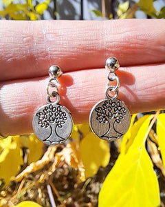 Tree Of Life Silver Stud Earrings