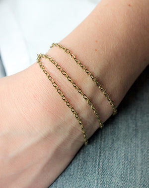 antique brass wrap bracelet & necklace (2 in 1)