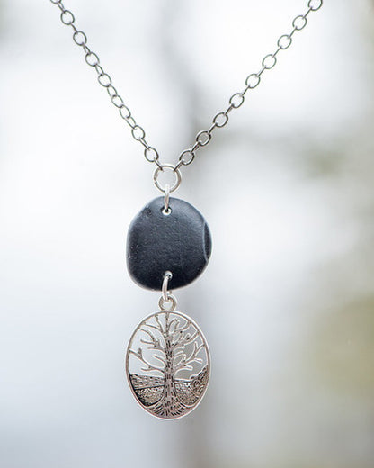 silver forest necklace