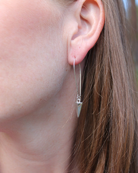 spike silver earrings