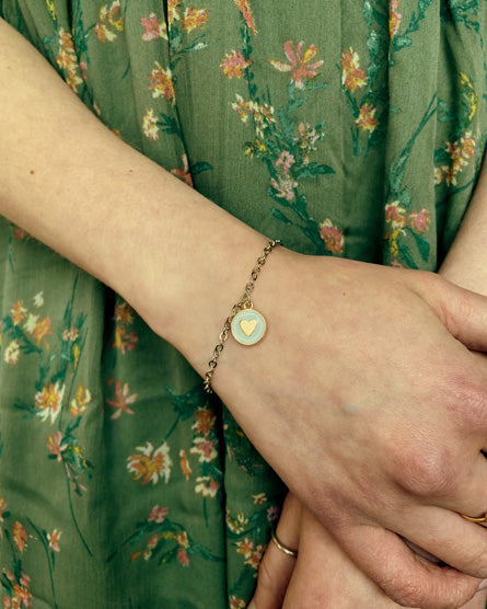 white heart bracelet